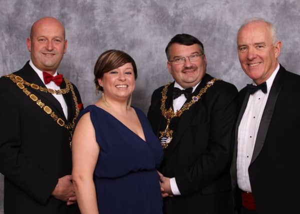 National President Simon Fisher, Sussex President Abi Pattenden and Worthing Mayor Robert Smytherman, Sussex Presidents Chaplain Reverend Brian Pritchard.