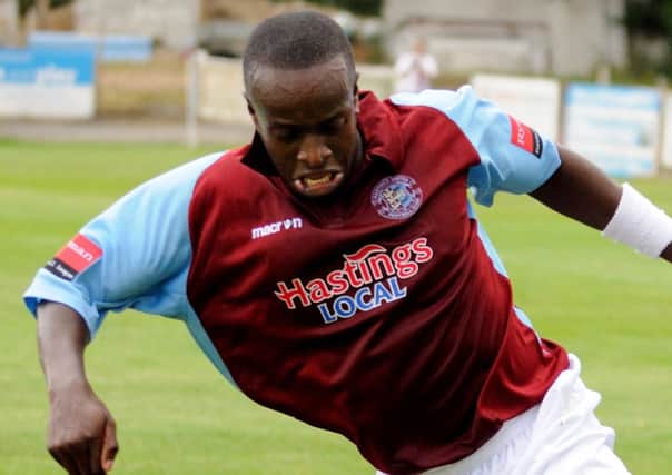 Ade Olorunda in action for Hastings United in 2010