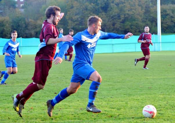 Action from Little Common's 6-2 victory at home to Storrington on Saturday. Picture by Steve Hunnisett (eh48017e)