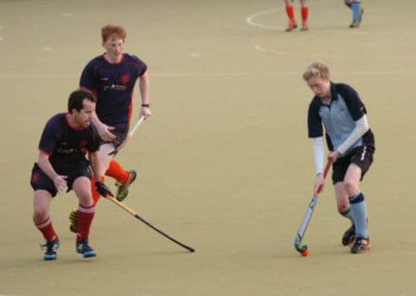 Action from South Saxons' 6-1 defeat at home to Brighton & Hove II on Saturday. Picture by Simon Newstead
