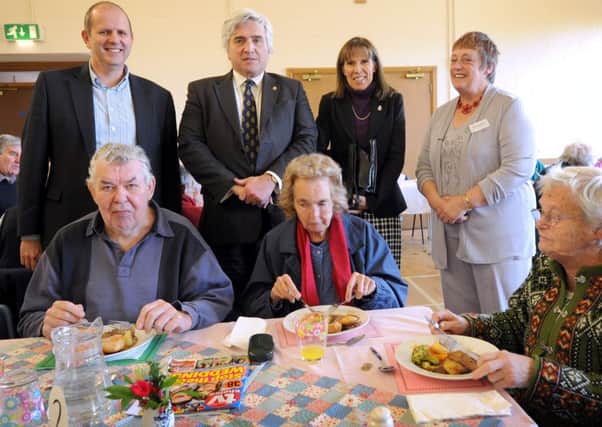 High Sheriff of East Sussex, Graham Peters, visits Pett Older People's Project.
L-R back: Kevin Richmond (Chief Exec Sussex Community Foundation), Graham Peters (High Sheriff of East Sussex), Sarah Peters and Sheila Thomas (POPP Co-ordinator)