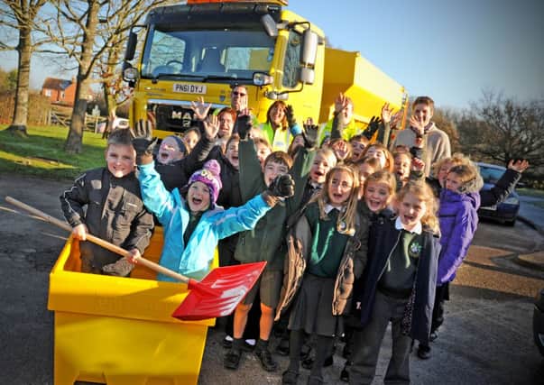 Last year's winners of the 'Name a Gritter' competition: Wisborough Green Primary School
