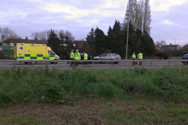 A crash on the A27 closes the road in both directions