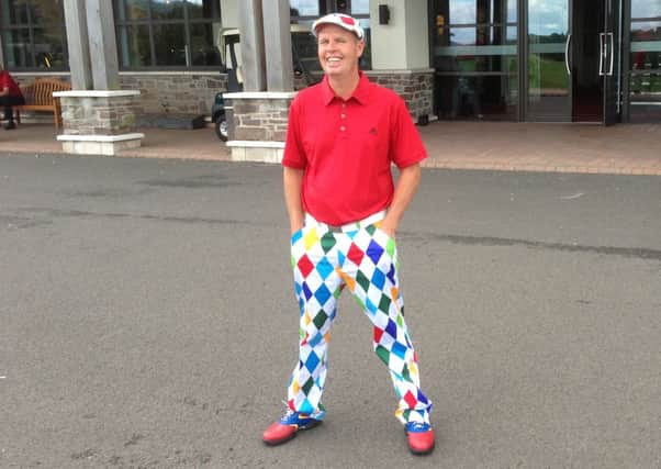 Dressed to impress: Clive Briggs is hoping his magnetic marker system is a hit with golfers