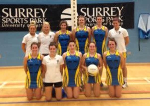 The University of Chichester's netball second team