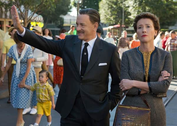 Tom Hanks as Walt Disney and Emma Thompson as P L Travers