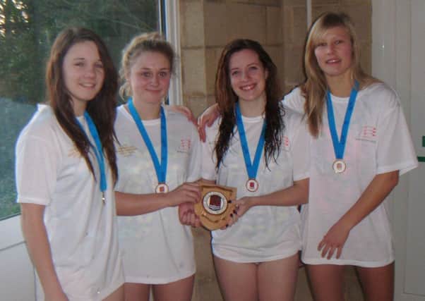 Bexhill College students (from left) Jodie Shoesmith, Jade Pithers, Ellie Williams and Ella Watson at the National Swimming Championships