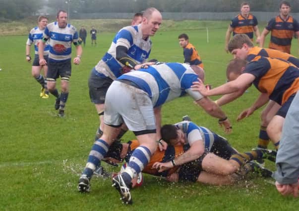 Action from Hastings & Bexhill's last home game against Old Williamsonians on October 9. Picture by Simon Newstead