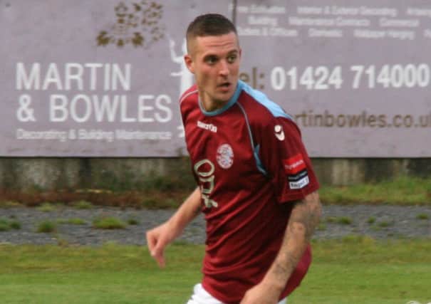 Kenny Pogue gave Hastings United a 1-0 win over Three Bridges. Picture by Terry S. Blackman
