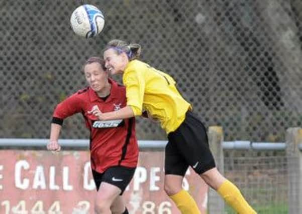 Crawley Wasps player Faye Rabson in action against Hassocks on Sunday