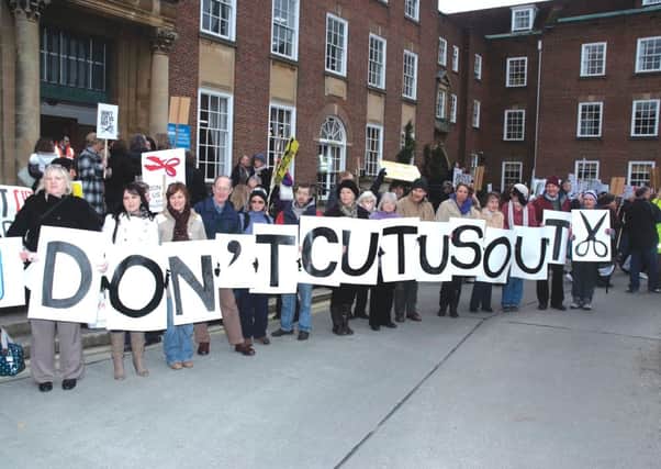 Don't Cut Us Out, West Sussex protest. County Hall. 1 March 2011