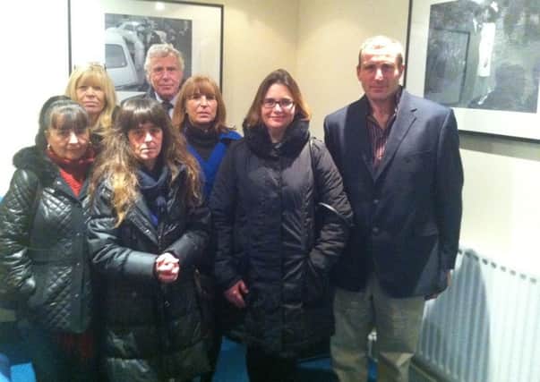 Lucy Goulding's family after the inquest into her death