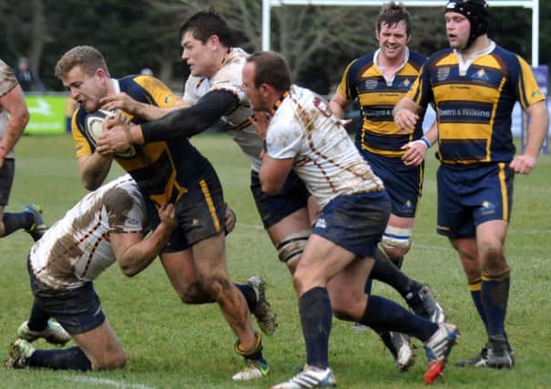 Action from Raiders' match with Old Albanian on Saturday