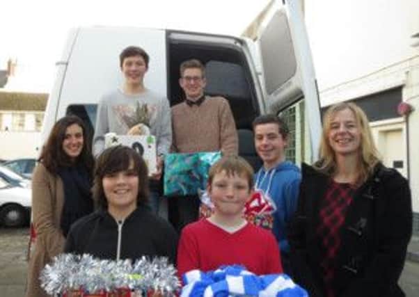 St Andrew's high school pupils deliver gifts to Worthing Churches Homeless Project