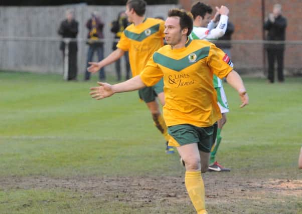 Horsham's Jamie Cade worked tirelessly upfront and deserved a goal