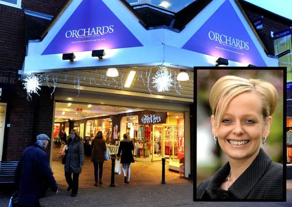 Orchards Shopping Centre, Haywards Heath. Nicola Bird, Orchards Centre Manager inset