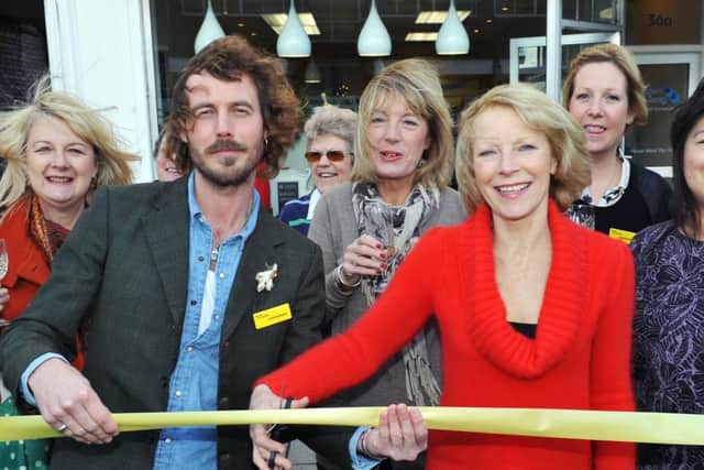 W52014H13 Jilly Goolden officially opened the Dogs Trust charity shop in Goring Road on Wednesday