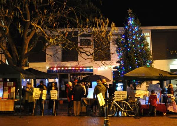 HENFIELD village centre on Christmas evening 2013. Pic by Mike Beardall, Oakfield Medi