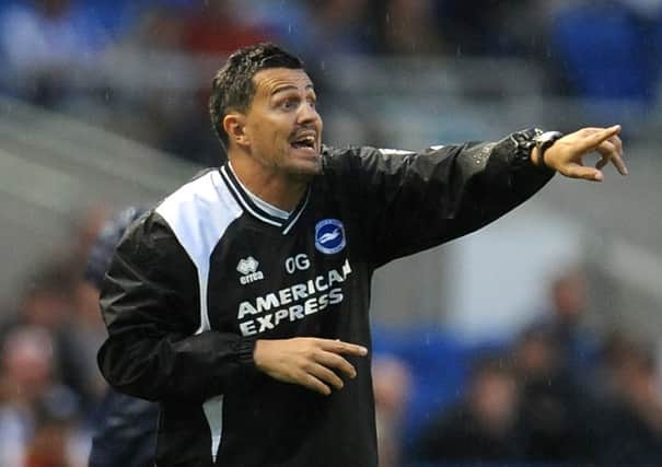 Brighton and Hove Albion head coach Oscar Garcia