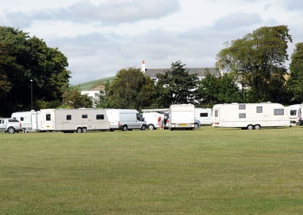W35101H13 Travellers at Sompting Recreation Ground last summer