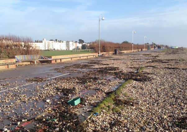 Plenty of debris washed up on Littlehamptons coastline after the stormy weather