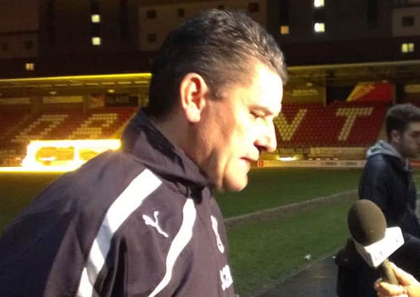 John Gregory being interviewed by Sky Sports at Leyton Orient