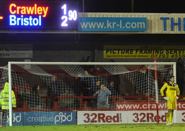 Crawley Town lose to Bristol Rovers in the FA Cup after conceding two goals in the dying minutes of their match at home (Pic by Jon Rigby)
