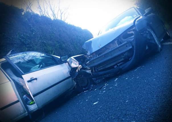 Beacon Hill collision - photo by Sussex West Road Policing Unit