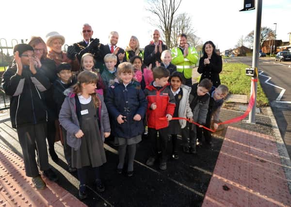 jpco-15-1-14  New crossing unveiled for Three Bridges Primary School (Pic by Jon Rigby)