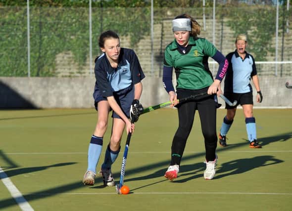 Action from South Saxons ladies' second team game at home to Lewes fourths. Picture by Steve Hunnisett (fh02005b)