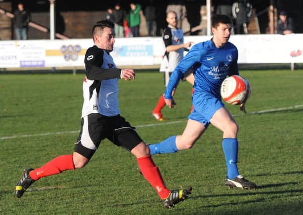 Liam Hunter - pictured against Selsey - scored a vital goal before half-time