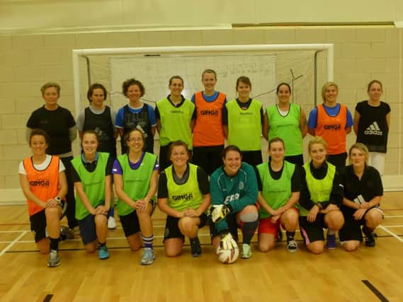 The newly-formed ladies' section of Hastings Futsal Club. Picture by Simon Newstead