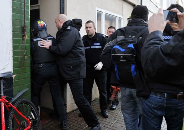 Police raid a home in Norfolk Road, Littlehampton