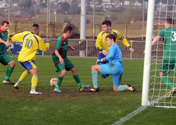 Action from Saturday's match between Lancing and Pagham