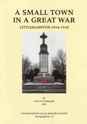 Alan Simmonds' book, A Small Town in a Great War