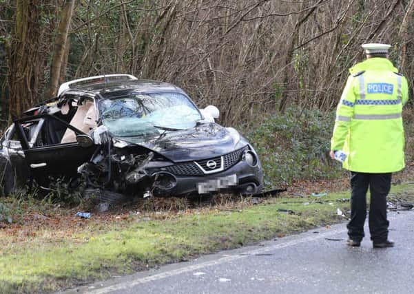 The scene of the crash on the A29 near Slindon PICTURE BY EDDIE MITCHELL