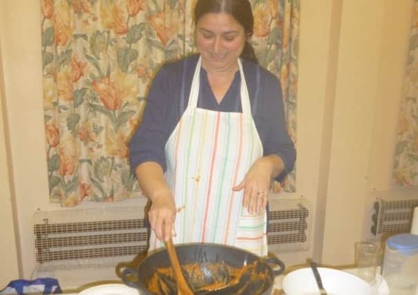 Shirley Saeed cooking curry