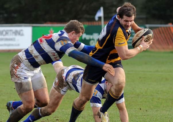 Raiders' Ollie Richards in action against Tynedale