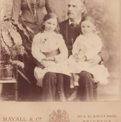 A cabinet photo of a family, by JJE Mayall