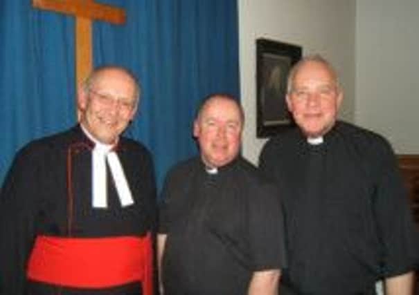 The Reverends: David Frost, Ian Pruden and Robin Whitehead at Winchelsea Methodist Chapel.