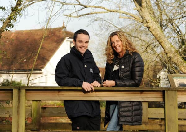 Sally Gunnell with Sam Buckland PICTURE: MILES DAVIES