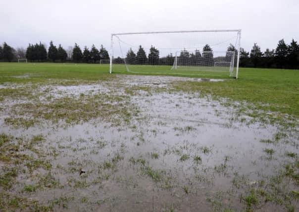 Waterlogged pitch