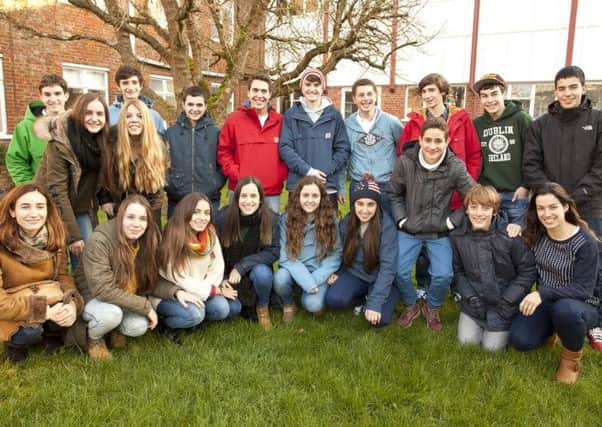 The Spanish students arrive in Steyning with two teachers  from Oviedo, in the Asturias region