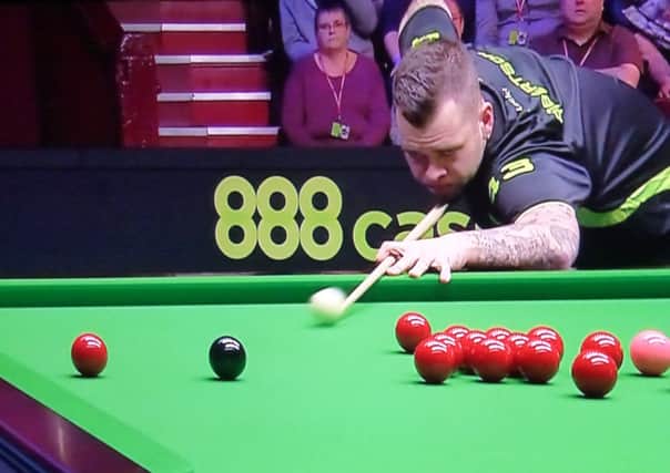 Bexhill snooker player Jimmy Robertson at the table in Snooker Shoot-Out
