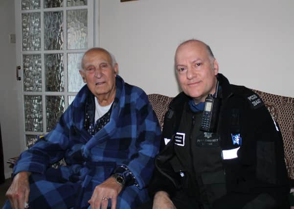 Off-duty Battle PCSO Demi Georghiou saved the life of Neofitos Petri, 87, after he collapsed at a service at St Mary Magdalen Church in St Leonards.