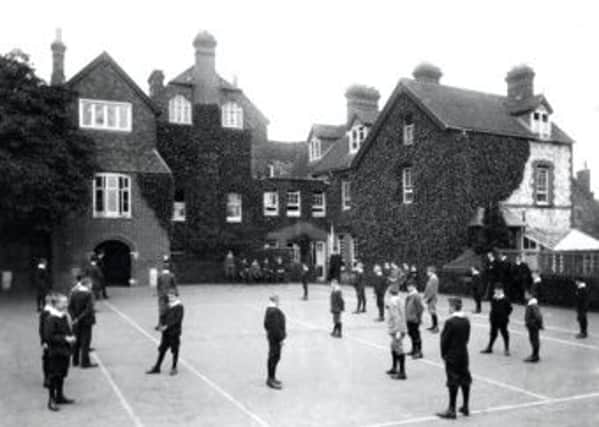 Steyning Grammar School boys in old-style uniform