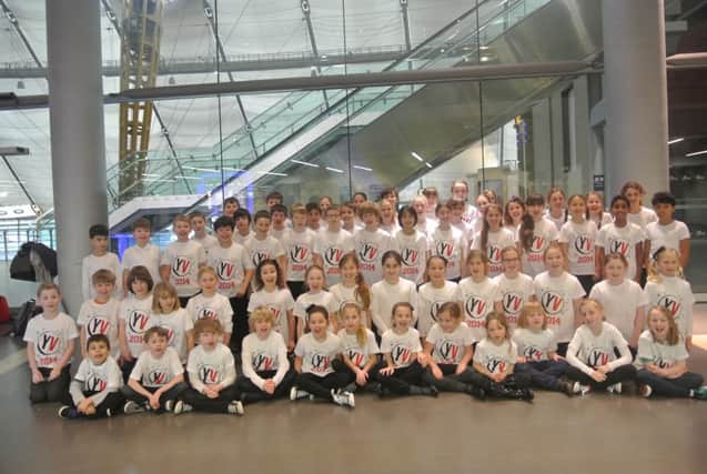 Children from Our Lady of Sion Junior School performed at the 02