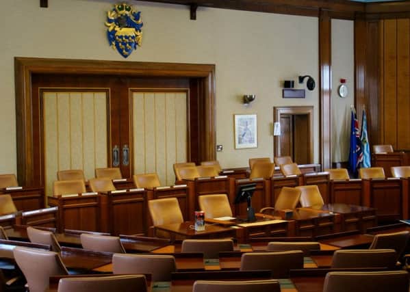 The council chamber at County Hall, Chichester