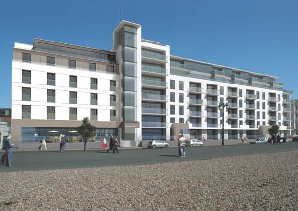 Artist's impression of what the new Beach Hotel and apartments will look like