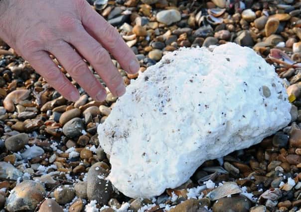 This photo was taken of the substance on Shoreham beach